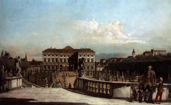 Liechtenstein Garden Palace In Vienna Seen From The East by Bernardo Bellotto Oil Painting Reproductions