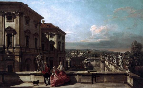 Liechtenstein Garden Palace In Vienna Seen From The East by Bernardo Bellotto