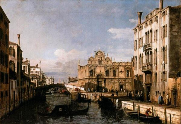 Rio Dei Mendicanti With The Scuola Di San Marco by Bernardo Bellotto