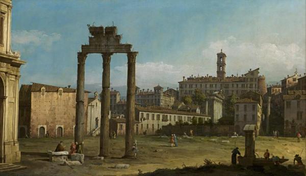 Ruins Of The Forum,rome by Bernardo Bellotto