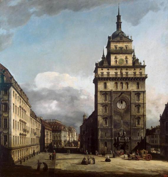 The Kreuzkirche In Dresden by Bernardo Bellotto