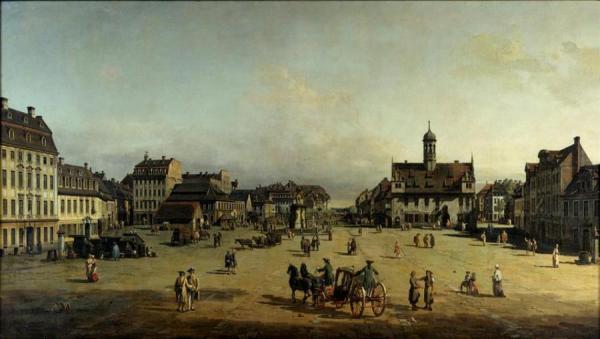 The Neustadter Market In Dresden by Bernardo Bellotto Oil Painting Reproductions