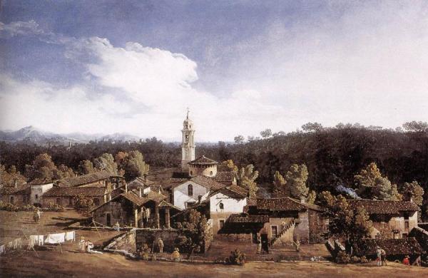 View Of Gazzada Near Varese by Bernardo Bellotto