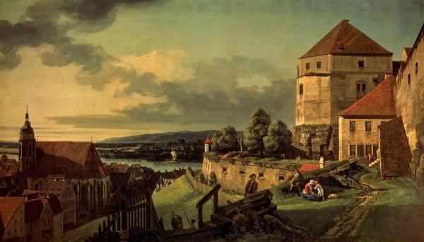 View Of Pirna From The Fortress Of Sonnenstein by Bernardo Bellotto