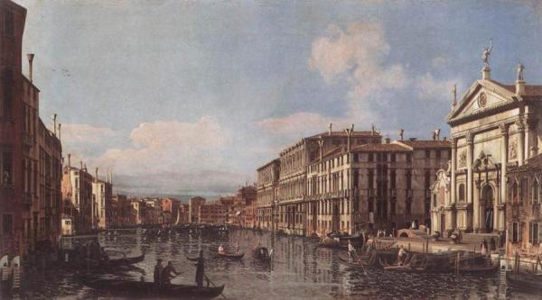 View Of The Grand Canal At San Stae by Bernardo Bellotto