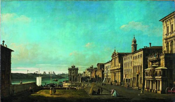 View Of The Via Ripetta In Rome by Bernardo Bellotto