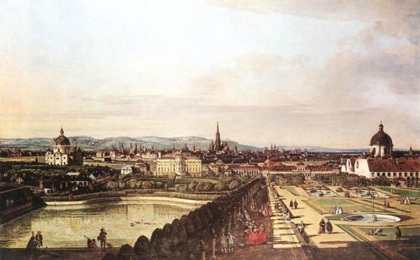 View Of Vienna From The Belvedere by Bernardo Bellotto