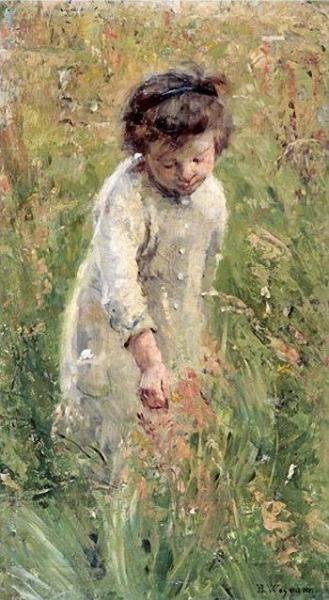 Picking Flowers by Bertha Wegmann