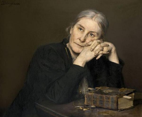 Woman With A Book by Bertha Wegmann