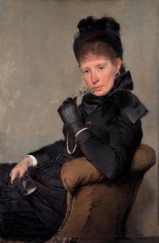 Portrait Of The Swedish Painter Jeanna Bauck, 1887 by Bertha Wegmann