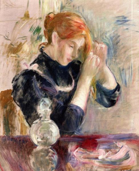 At The Dressing Table by Berthe Morisot