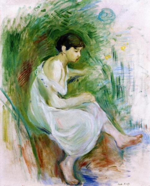 Bather In A Chemise by Berthe Morisot
