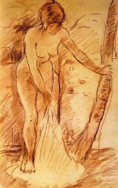 Bather Standing by Berthe Morisot Oil Painting Reproductions