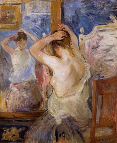 Before The Mirror by Berthe Morisot