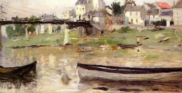 Boats On The Seine by Berthe Morisot
