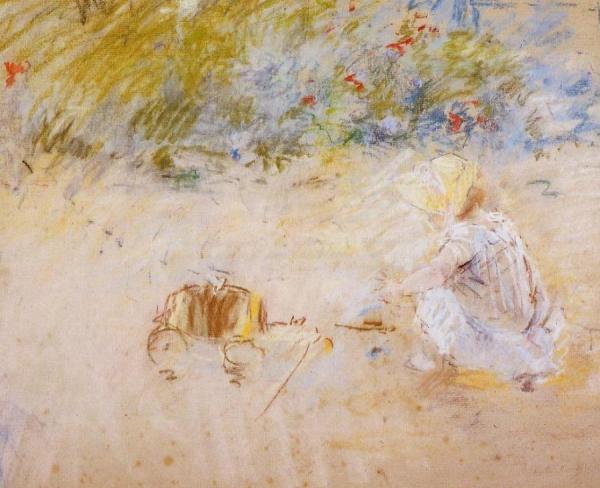 Child Playing In The Garden by Berthe Morisot