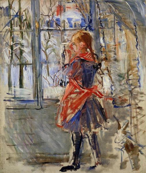 Child With A Red Apron by Berthe Morisot