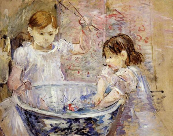 Children With A Bowl by Berthe Morisot