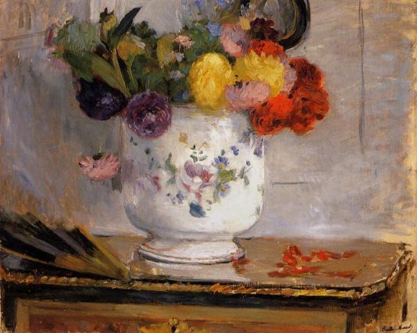 Dahlias by Berthe Morisot