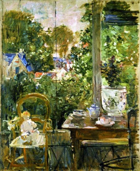 Doll On A Porch by Berthe Morisot