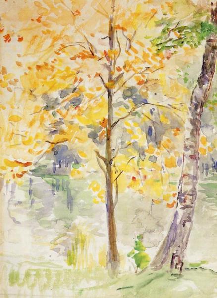 Fall Colors In The Bois De Boulogne by Berthe Morisot