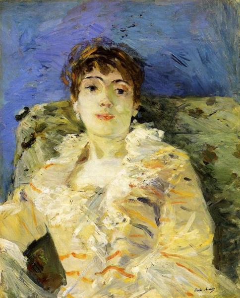 Girl On A Divan by Berthe Morisot