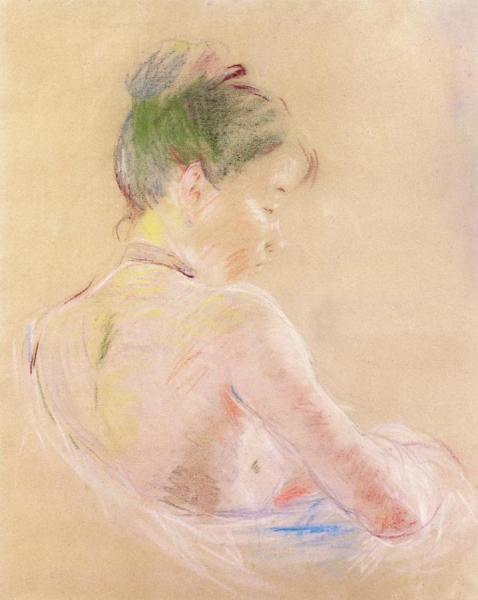 Girl With Bare Shoulders by Berthe Morisot