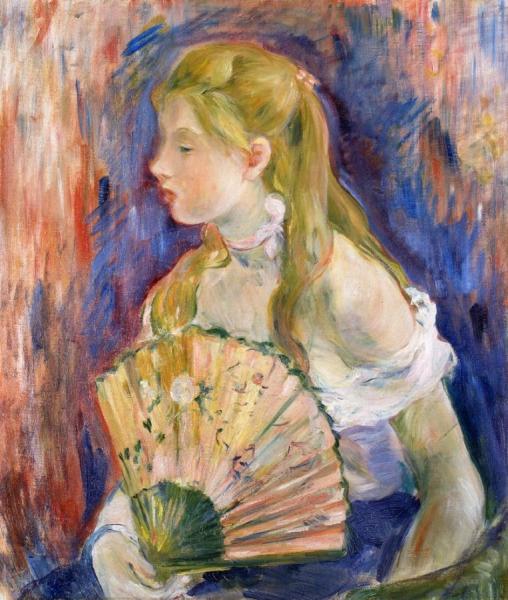 Girl With Fan by Berthe Morisot
