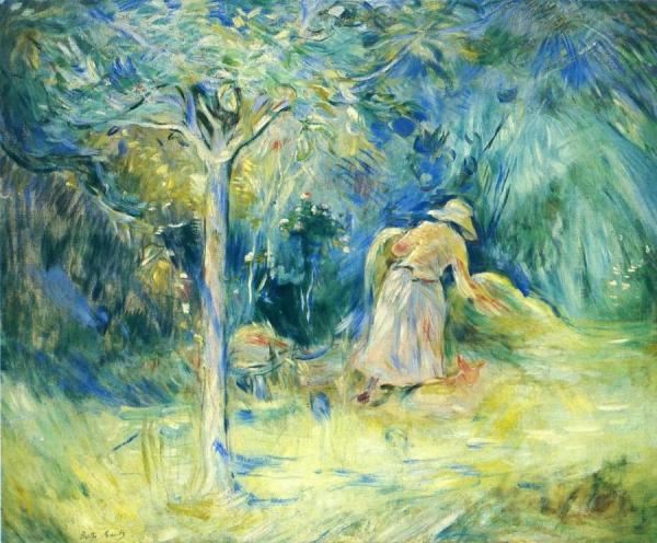 Haying At Mezy by Berthe Morisot