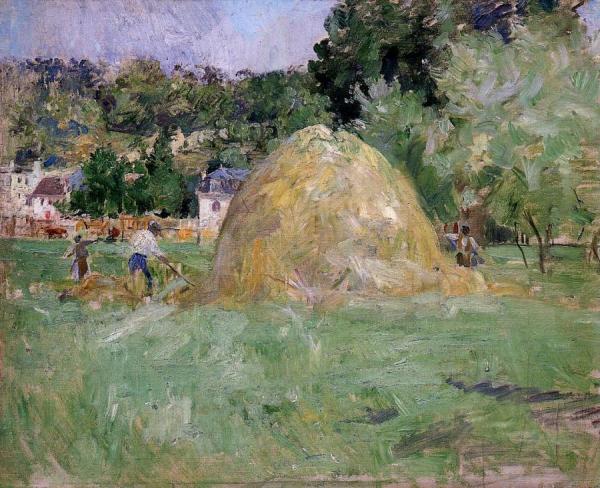 Haymakers At Bougival by Berthe Morisot