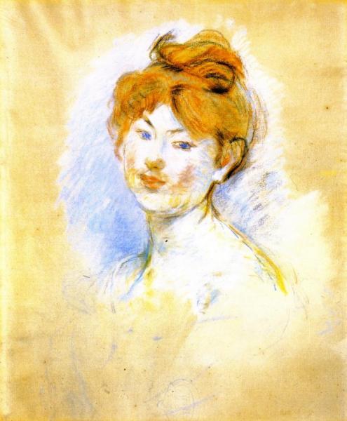 Head Of A Red-haired Girl by Berthe Morisot