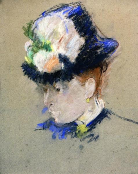 Head Of An English Woman by Berthe Morisot