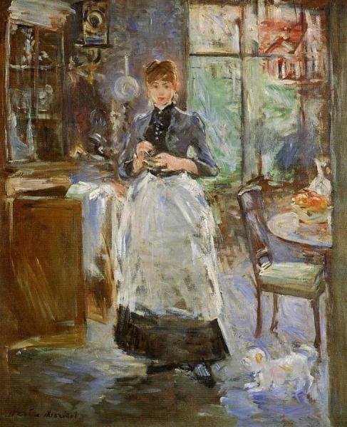 In The Dining Room by Berthe Morisot