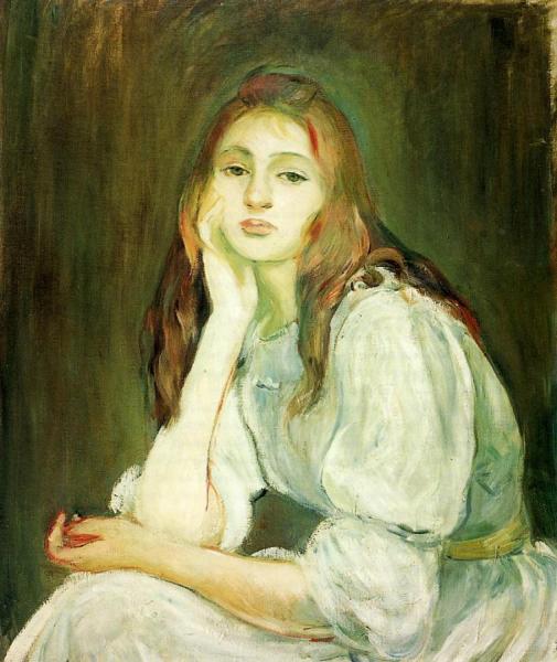 Julie Daydreaming by Berthe Morisot Oil Painting Reproductions