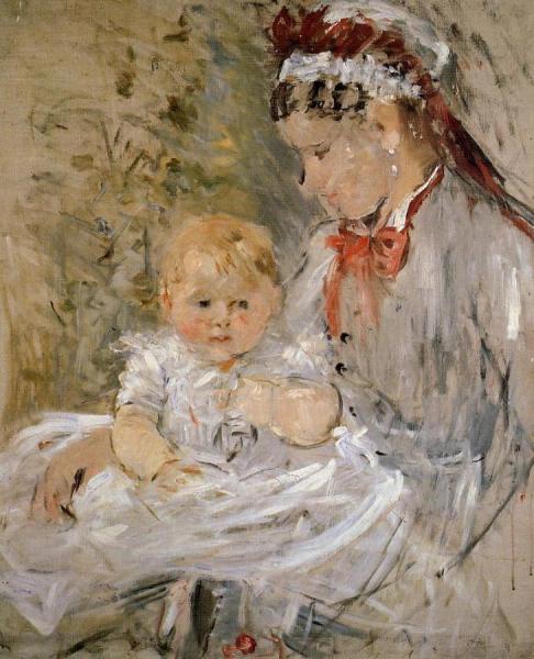 Julie With Her Nurse by Berthe Morisot