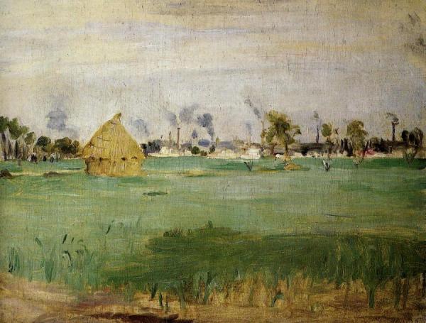 Landscape At Gennevilliers by Berthe Morisot