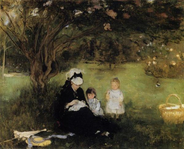 Lilacs At Maurecourt by Berthe Morisot