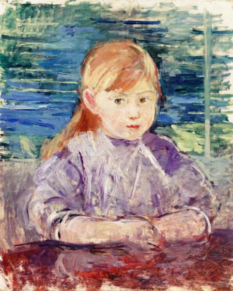 Little Girl In Mauve by Berthe Morisot