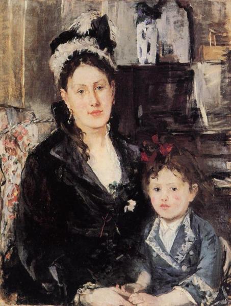 Madame Boursier And Her Daughter by Berthe Morisot