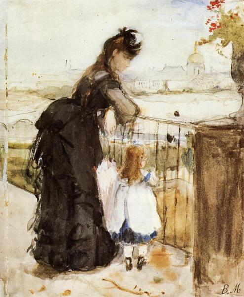 On The Balcony by Berthe Morisot Oil Painting Reproductions