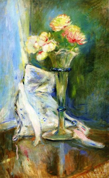 Pink Anemones by Berthe Morisot