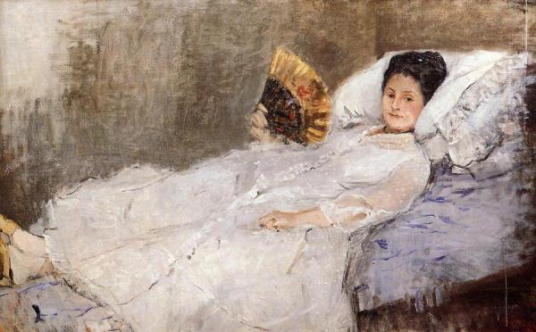 Portrait Of Madame Hubbard by Berthe Morisot