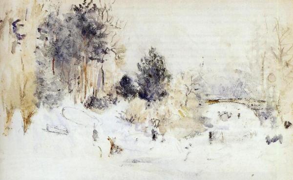 Snowy Landscape by Berthe Morisot