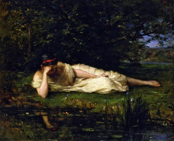 Study - The Water's Edge by Berthe Morisot