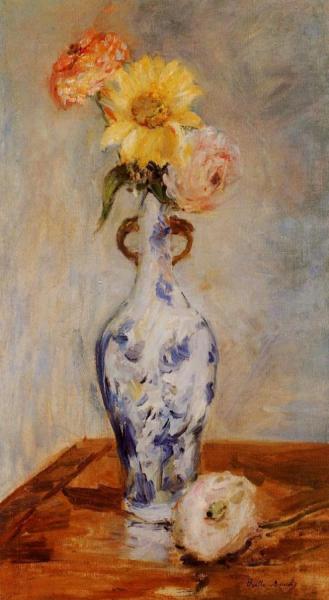 The Blue Vase by Berthe Morisot