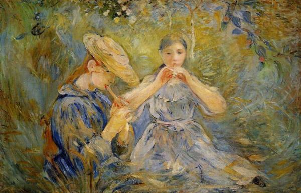 The Flageolet by Berthe Morisot