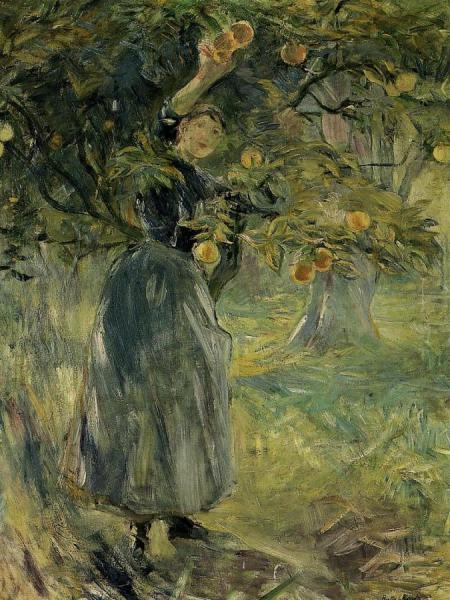 The Orange Picker by Berthe Morisot