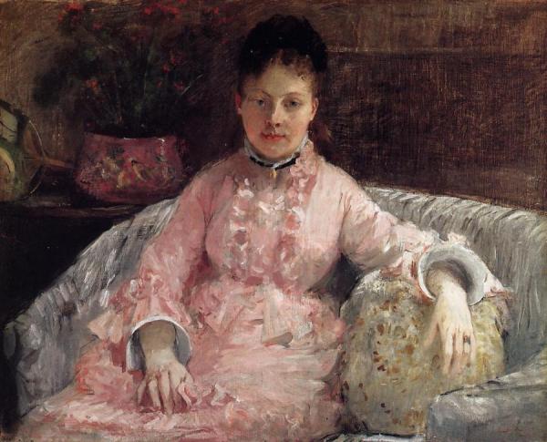 The Pink Dress by Berthe Morisot