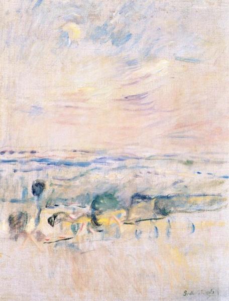 The Rising Moon Over The Seine Valley by Berthe Morisot