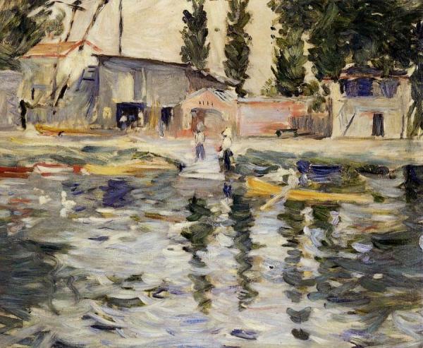 The Seine At Bougival by Berthe Morisot